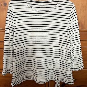 A Talbots classic Navy and White striped Top